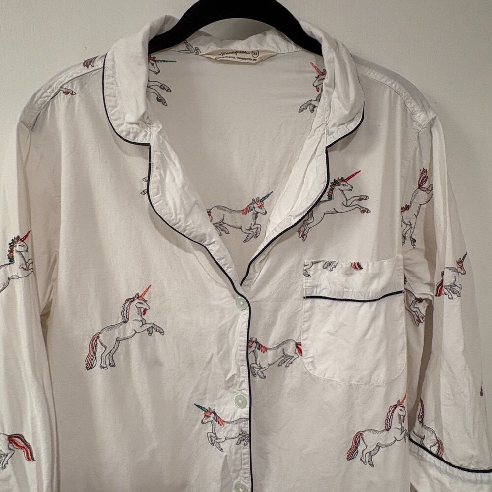 Printfresh Embroidered Button Up Unicorn Sleep Sh… - image 3